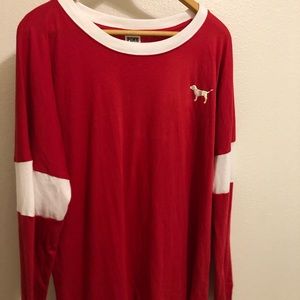 red long sleeve pink t shirt women’s medium
